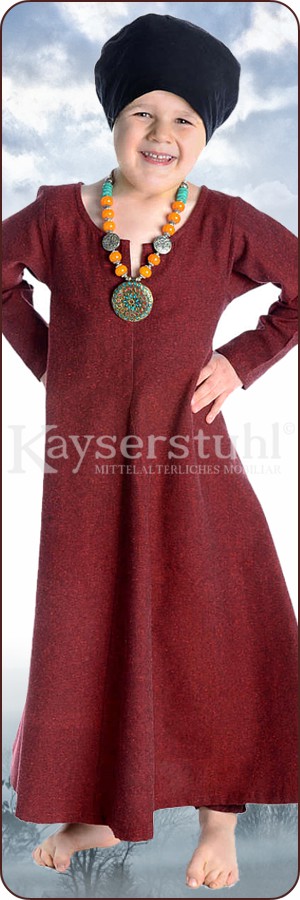 Mittelalterliches Kinderkleid/Cotte "Birna", rot